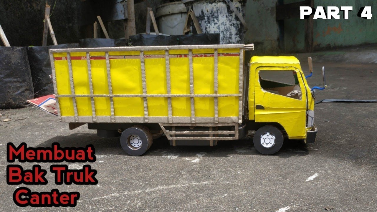 Cara membuat bak truk  miniatur  truk  oleng dari kardus 