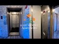 Stupid hydraulic swing door elevator  marymount manor apartments  redwood city ca