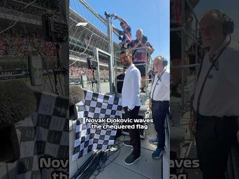 Novak Djokovic Waving The Chequered Flag 🎾🏁