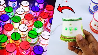 Amazing Paper Cup Craft Ideas.. | How to make colorful lights with paper cup | Christmas decoration