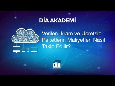 Verilen İkram Maliyetleri Takibi Nasıl Yapılır? DİA eğitim videosu