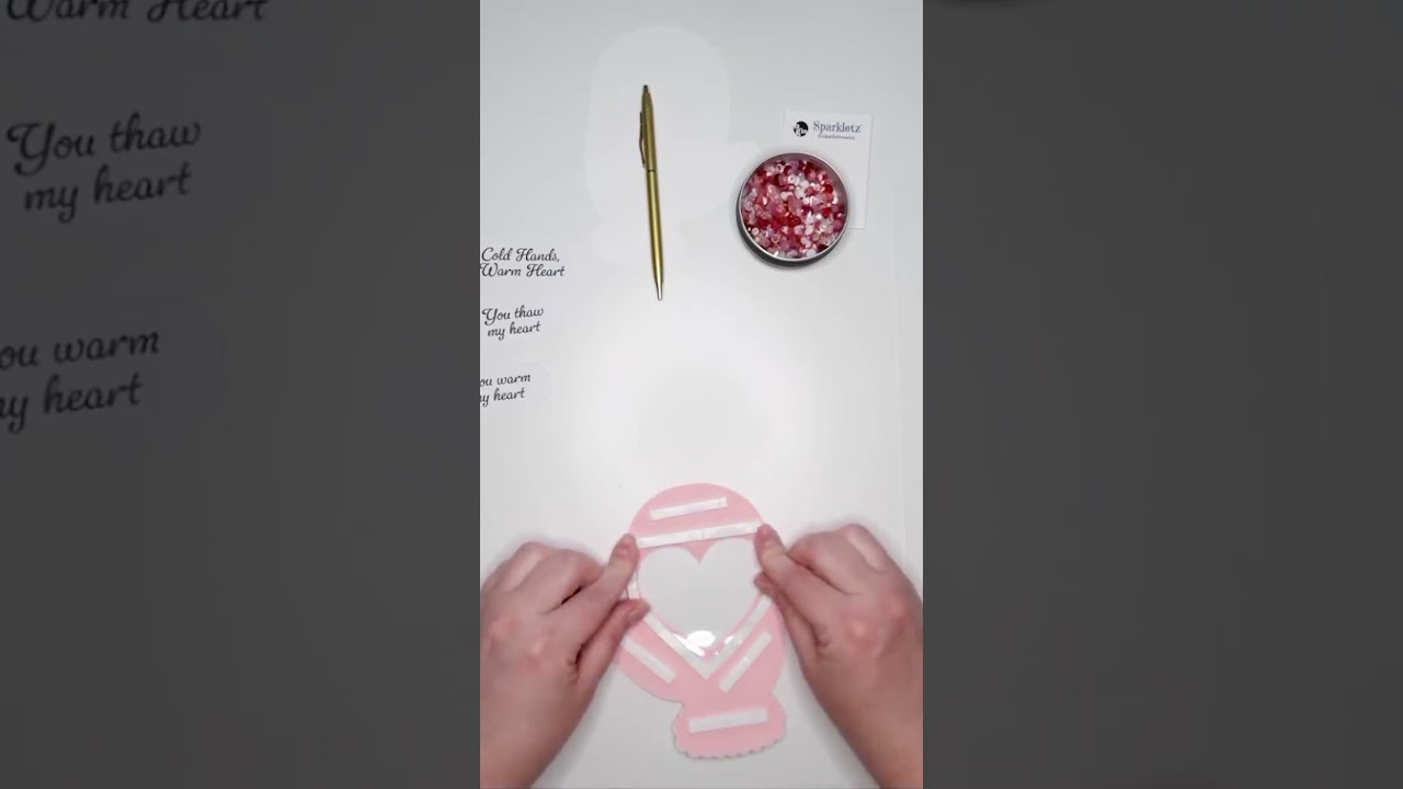 Heart Mitten Shaker Card 