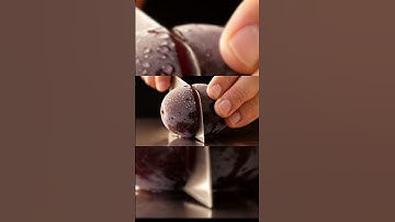 Cutting a Giant Frozen Grape 🍇🎧#shorts #viral #asmr #aiasmr #ai #satisfying #aishorts #fruitcutting