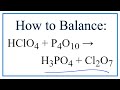 Balancing Chemical Equations