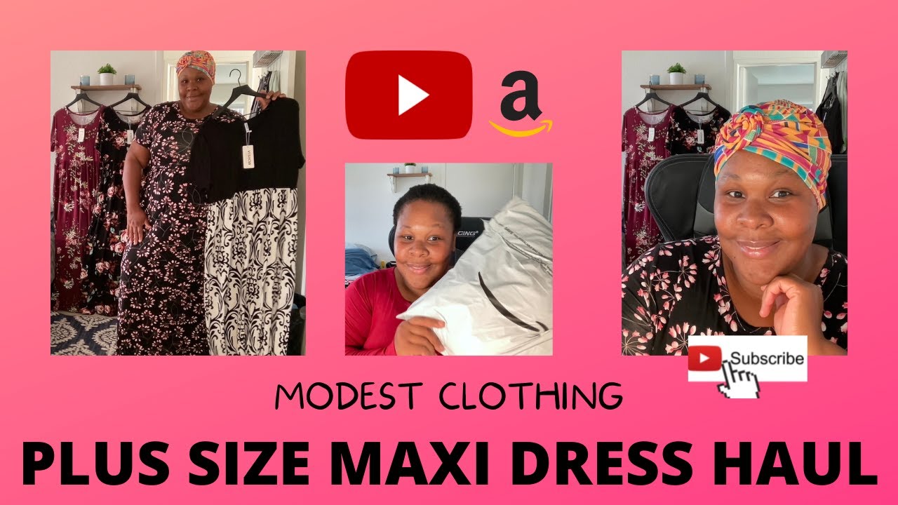 PLUS SIZE MODEST MAXI DRESSES/AMAZON PRIME! Amazon maxidress 