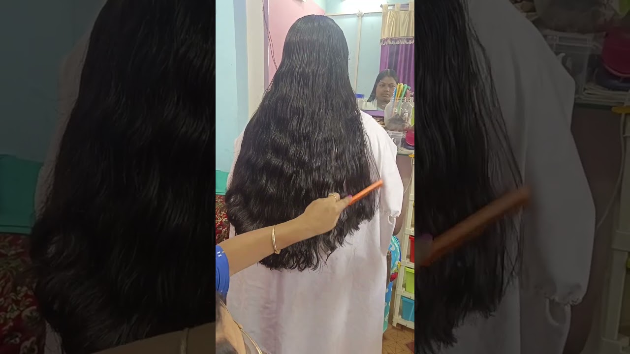 # OMG hvy long hair..see the cut✂️✂️✂️ 