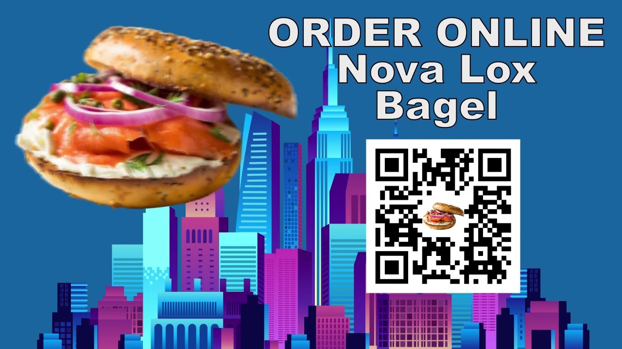 Order Online Classic Nova Lox On An Everything Bagel #everythingBagel #Nova:Lox Broad Nosh Bagel Deli Catering NYC