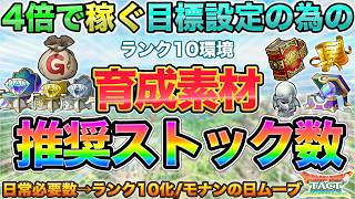 【ドラクエタクト】モナンの日準備にも！素材の推奨ストック数 | ランク10環境最新版のサムネイル