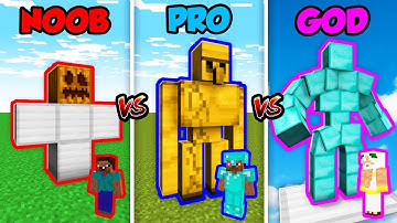 Minecraft NOOB vs. PRO vs. GOD: IRON GOLEM in Minecraft! (Animation)