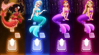 Moana Mermaid VS Elsa Mermaid VS Anna Mermaid VS Rapunzel Mermaid