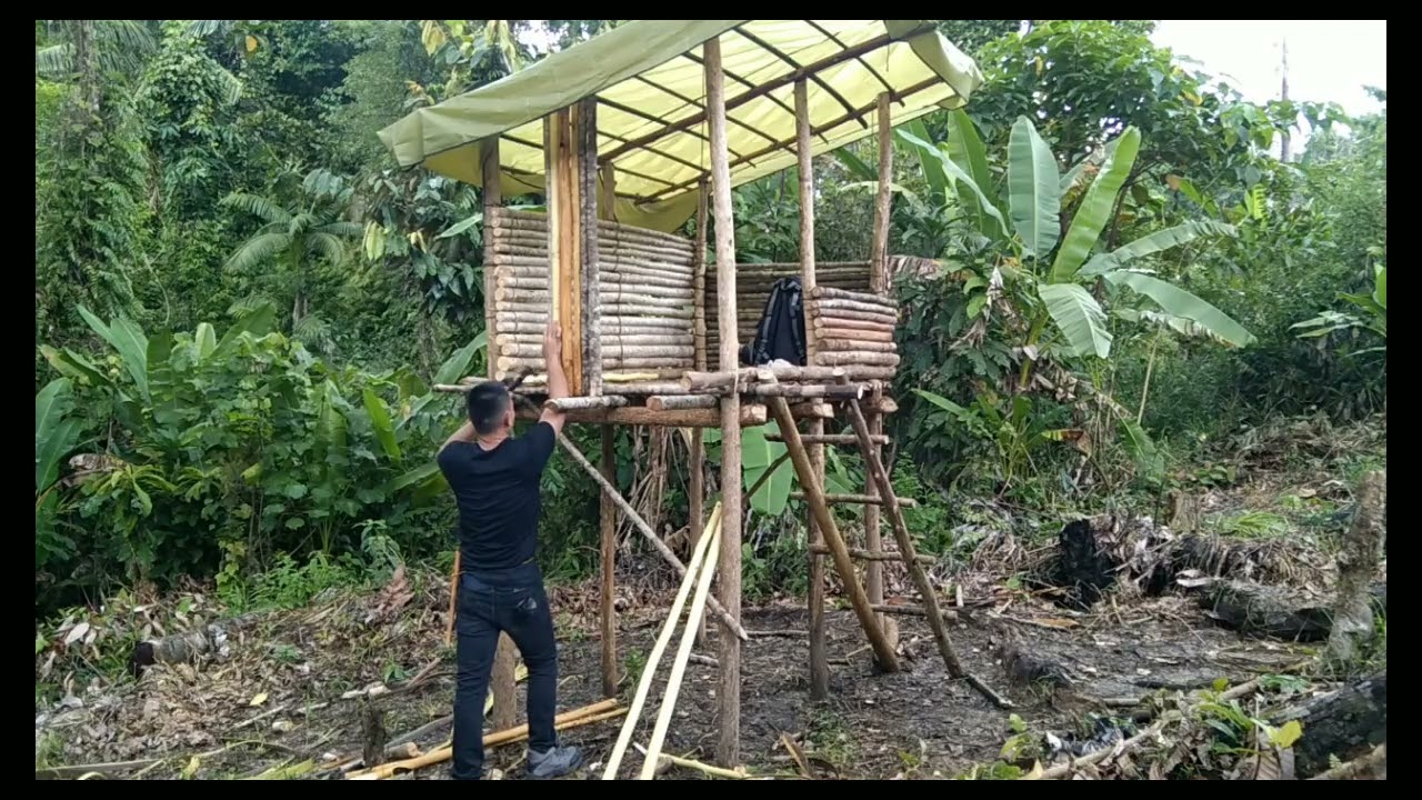 Over night solo camping and building simple shelter.