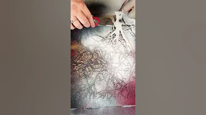 Quick Easy Stencil Ideas - creating works of art in seconds using acrylic paint and paper