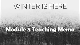 Module 8 Teaching Memo FA19 Profile