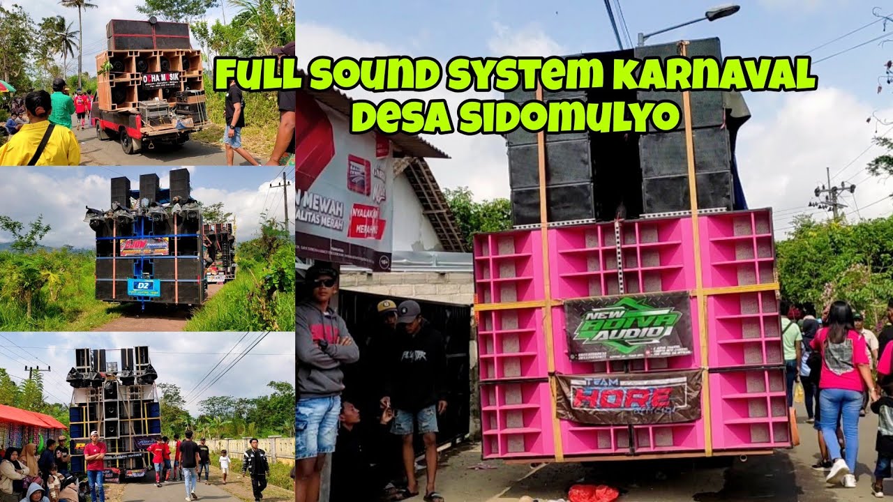 bakalan horeg, daftar sound system karnaval desa sidomulyo jember