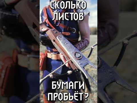 Сколько листов бумаги пробьёт ведьмачий арбалет?