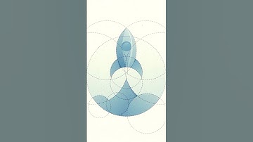 Icon rocket Design with Golden Ratio Circle