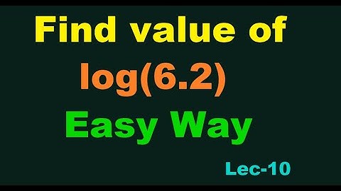 log calculation without log table in hindi || how to find value of log 6.2||  log of decimal number