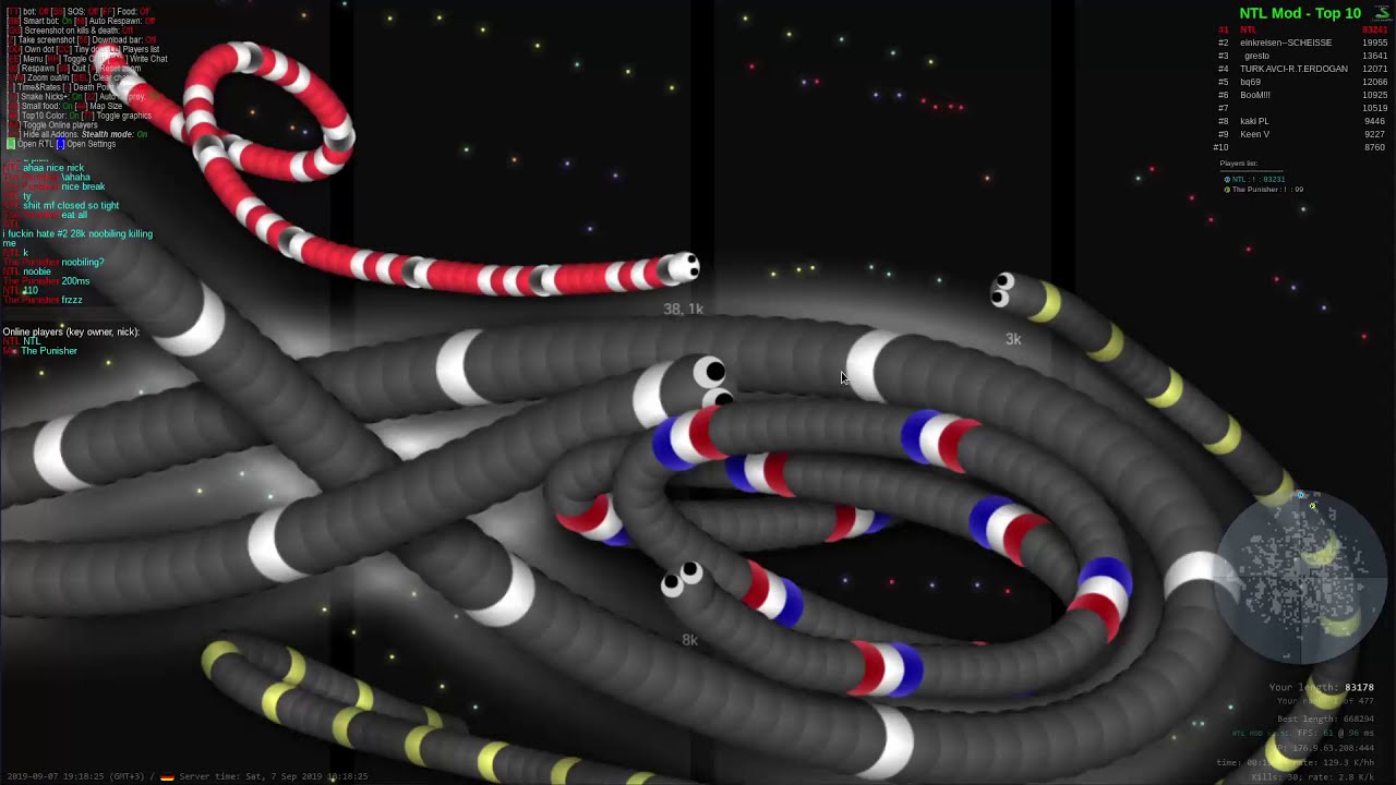 Play with Slither.io Mods for Google Chrome