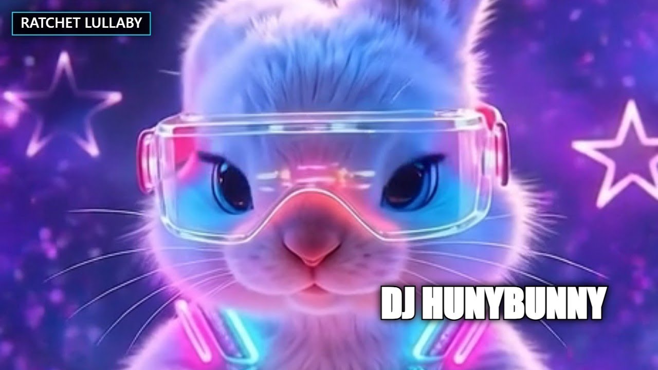 Cosmic Bunny Takes the DJ Deck | Animated Neon Music Video - YouTube
