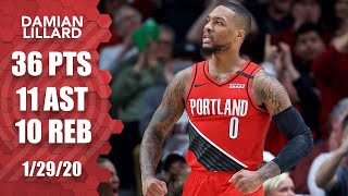 Damian Lillard secures 1st-career triple-double in Rockets vs. Blazers | 2019-20 NBA Highlights