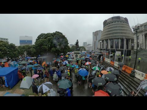Day 5 of the New Zealand Anti-mandate Protest at Parliament