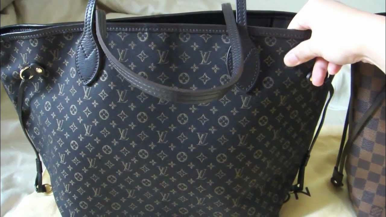 Louis Vuitton, Bags, Louis Vuitton Denim Monogram Idylle Neverfull Mm  Bordeaux 5lv725k