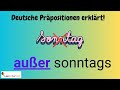 German Preposition AUßER explained in detail (5) - with examples | AUßER mit Erklärung | A1 - B1