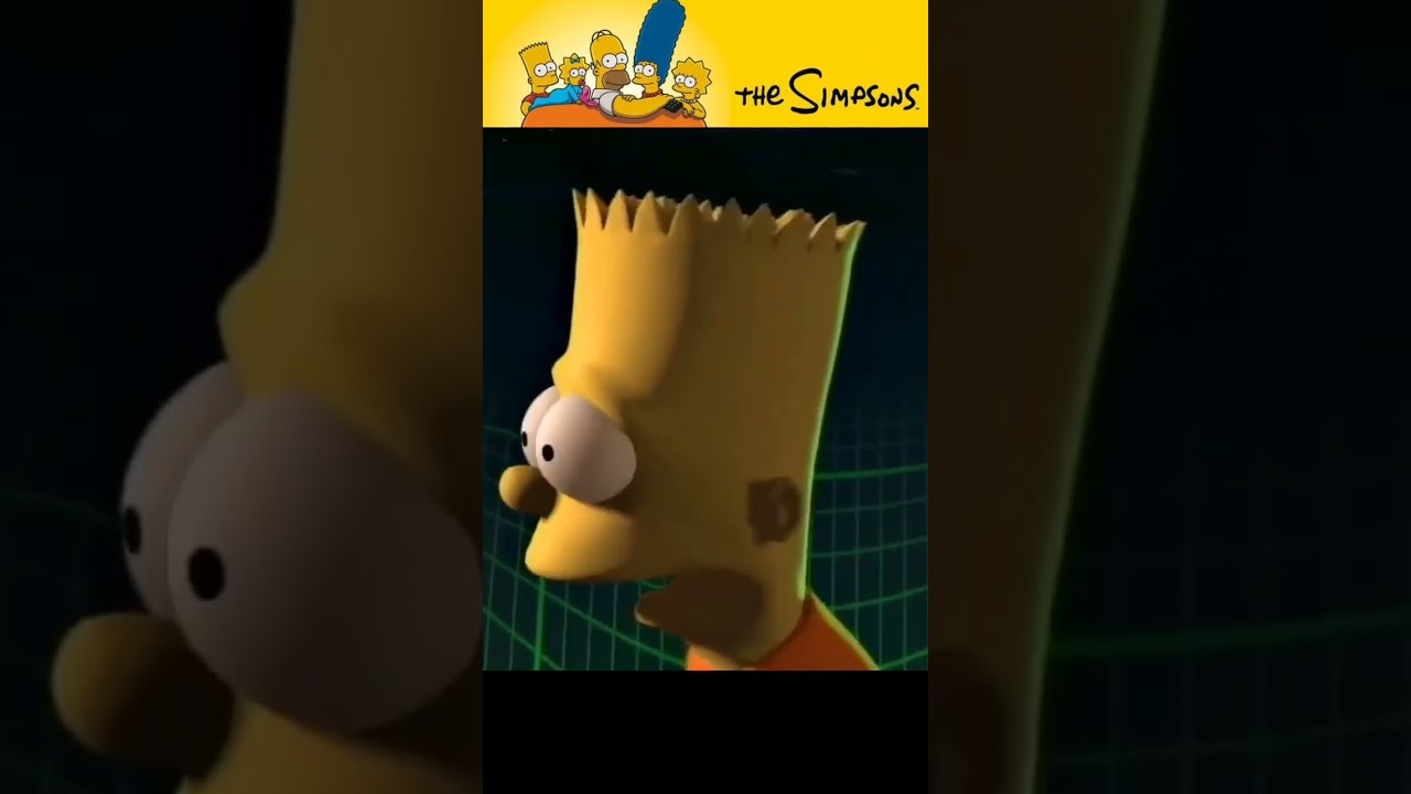 Bart intenta salvar a Homero del mundo 3D 