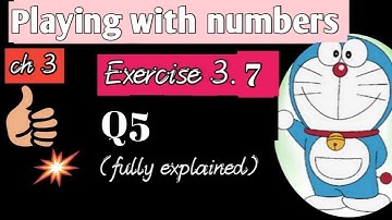 Question 5 | Exercise 3.7 | Playing with numbers | Ch 3 | Class 6 | Maths | By MathShooking