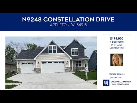9248 CONSTELLATION Drive, Appleton, WI home video tour