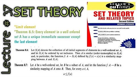 Every element in a well ordered set A has a unique immediate successor except the last element