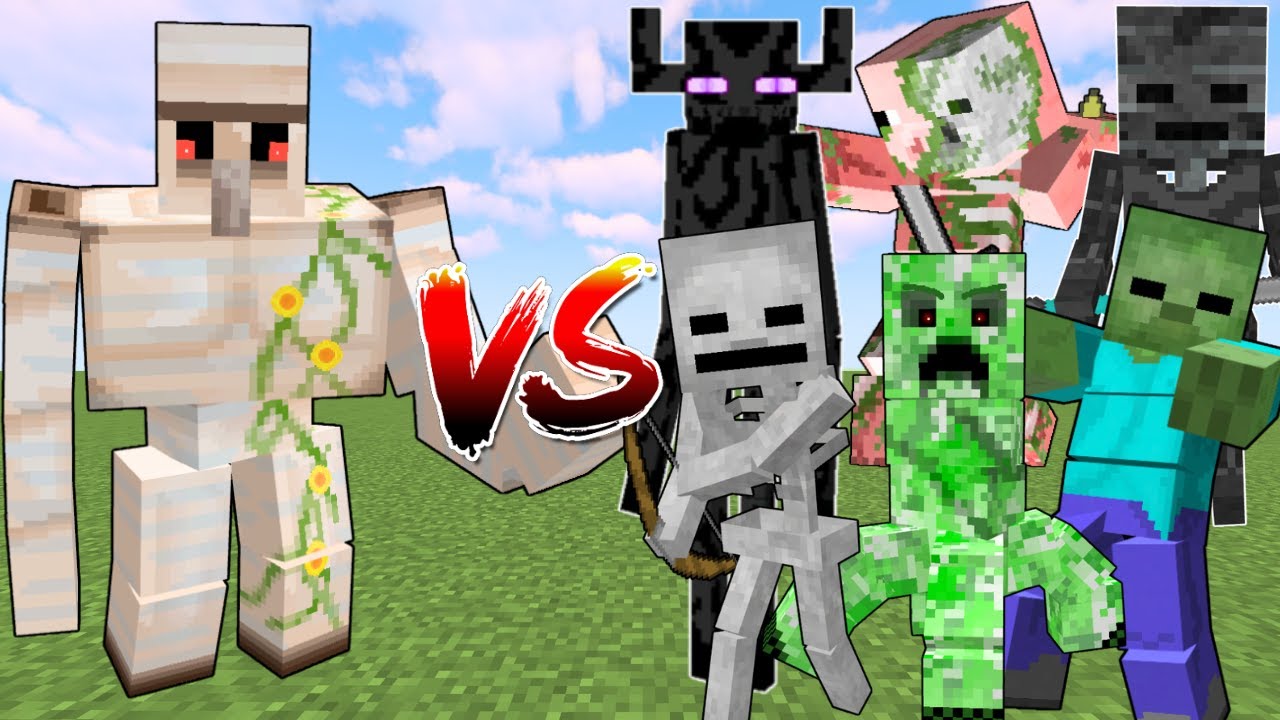 TITAN IRON GOLEM vs ALL TITANS | Minecraft Mob Battle