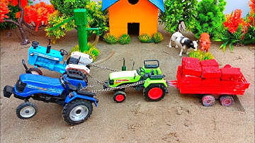 Diy Tractor Trolley loading new Technology | science project | @Mini Toy |keep villa |mini farming