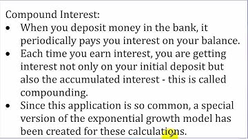 Exponential Functions Part 3 - Compound Interest