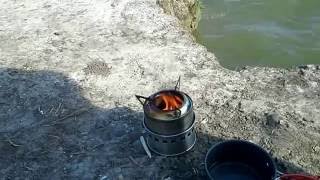 Lixada Wood Gasifier Bug Out Bag Stove Test Boil Water