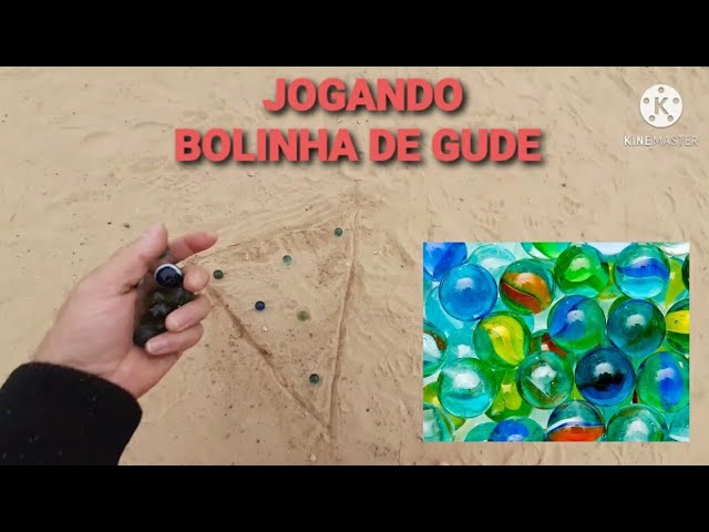 Aprendendo a jogar bolinha de gude mata mata. 