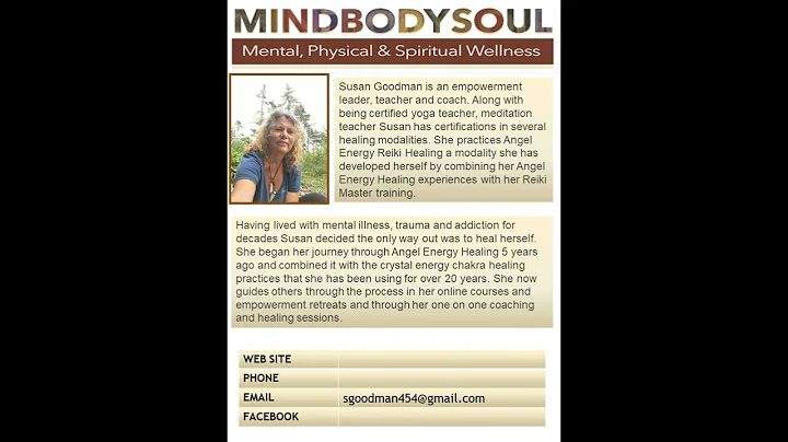 Susan Goodman Journey to Wellness