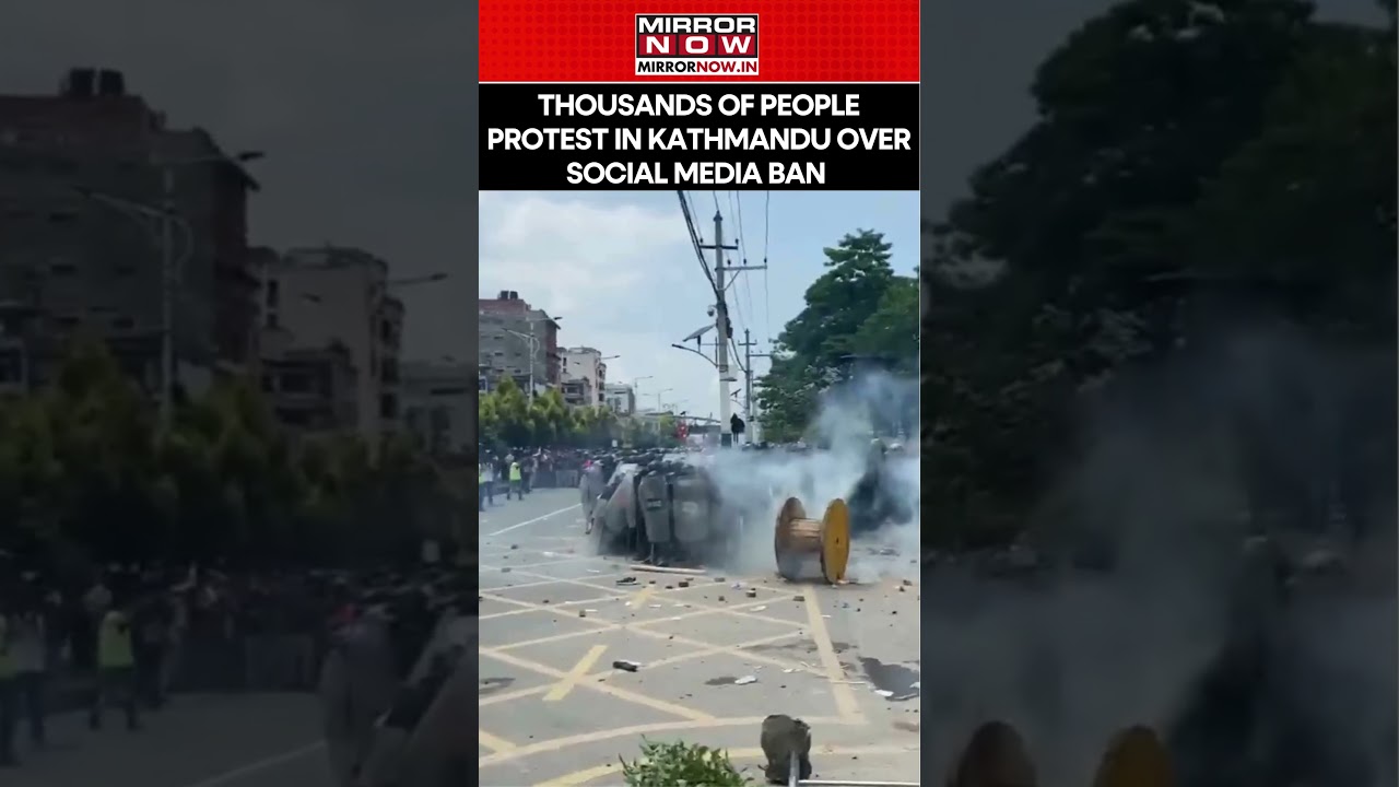 Nepal Protest: Thousands Of People On Streets Of Kathmandu Over Social Media Ban |Watch 
