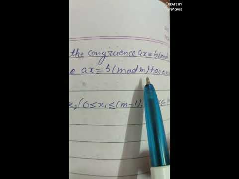 gcd(a,m) =1, ax