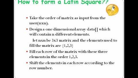 LATIN SQUARE