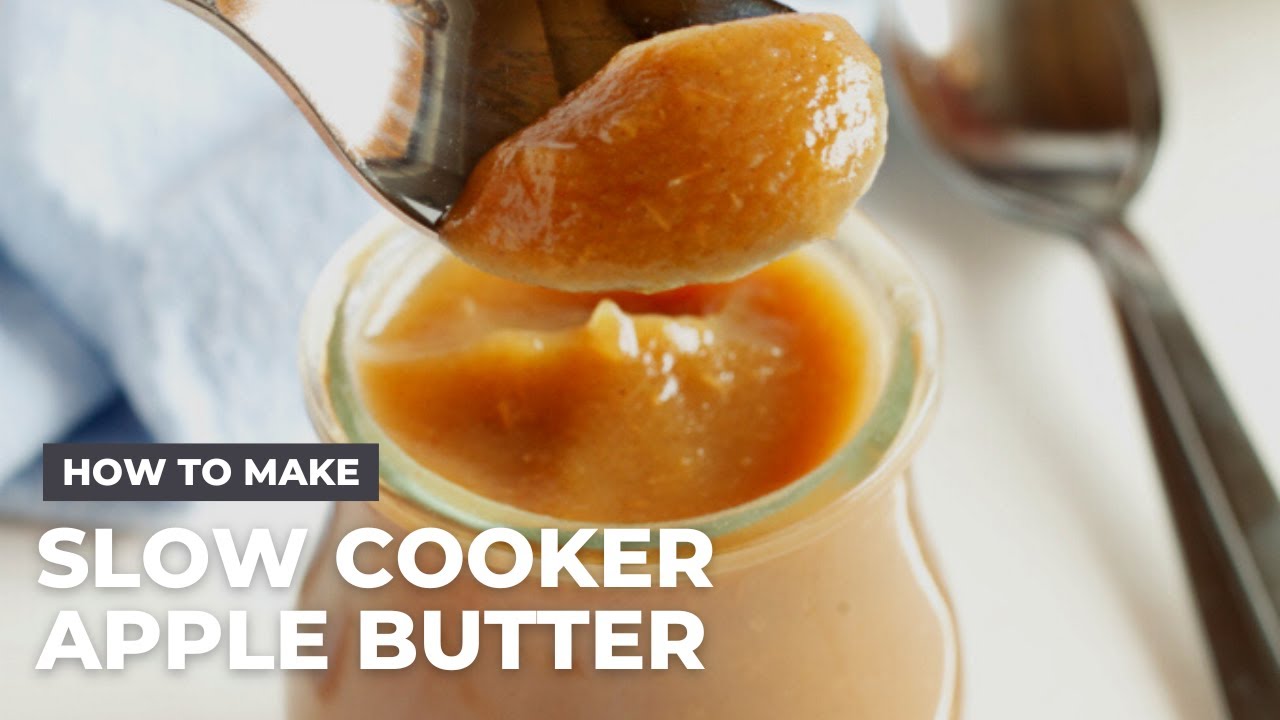 2Ingredient Slow Cooker Apple Butter Recipe (NO SUGAR!) YouTube