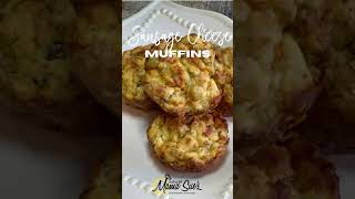 Breakfast muffins your family will ask for again and again!  Yummy and easy Sausage Cheese Muffins