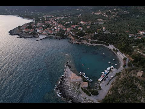 Καρδαμύλη Μεσσηνίας Ιουν.2023.4K video.Kardamili-Greece. Aerial, Skyview