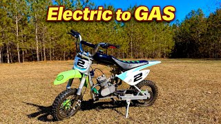 We Converted an ELECTRIC Razor Dirt Bike to GAS!
