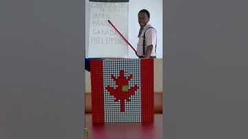 Japan Brazil Canada Philippines Flags with Rubik’s Cubes #shorts #rubikscube #funny