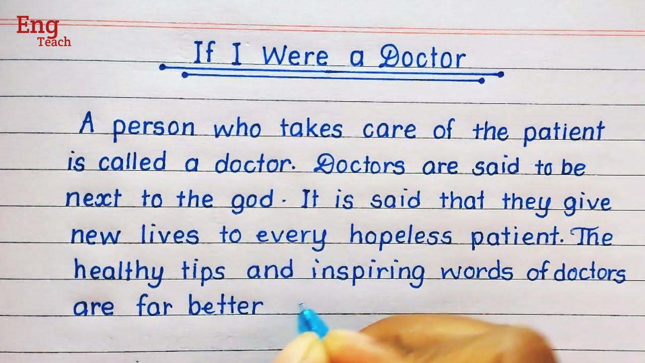 doctor essay in english for class 3