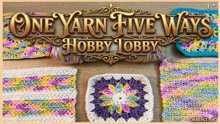 One Yarn Five Ways Hobby Lobby Soft Secret Ombre - Which one was your Favorite #hobbylobby screenshot 3