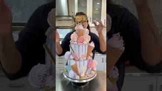 Candy themed 2 tier birthday cake design | 13th birthday cake ideas #cakedecorating #cakedesignreels