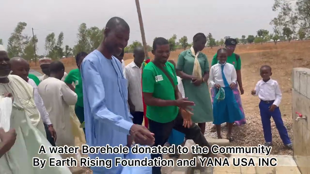 OFFICIAL LAUNCHING OF BOREHOLE IN NORTH CAMEROON . Donated By Earth Rising Foundation &YANA USA INC