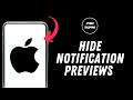 How to Hide Notification Previews on Lock Screen